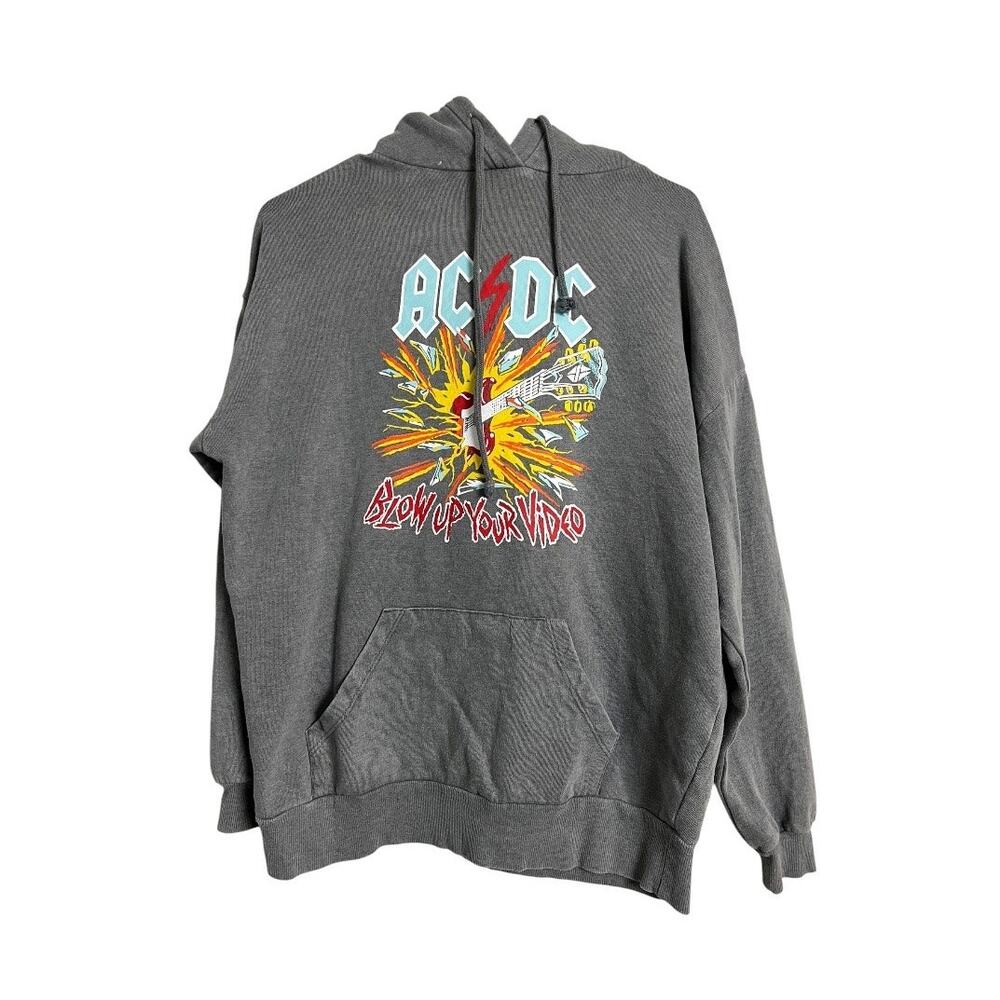 ACDC Band Concert Sweatshirt Hoodie Music Fan Tour Rock Gray M / L - Picture 1 of 3